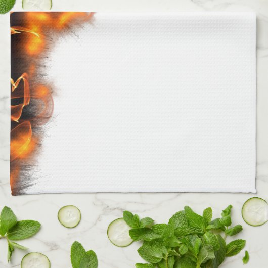 Feuer! Geschirrtuch (Gefaltet)