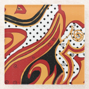 Feuer Glasuntersetzer