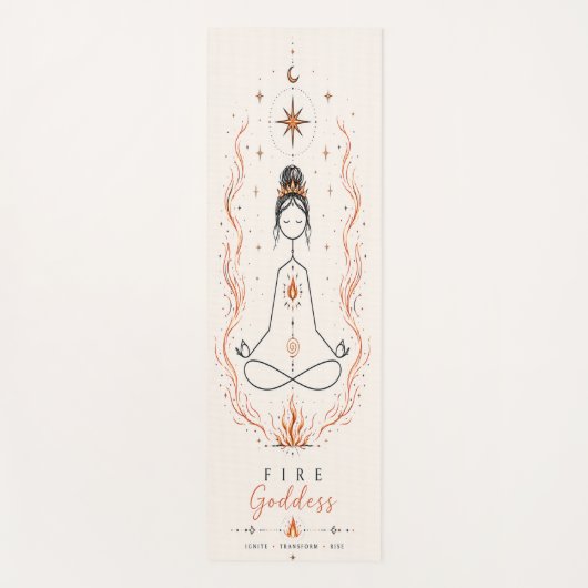 Feuer-Göttin Boho-Yogamatte Yogamatte (Vorderseite)