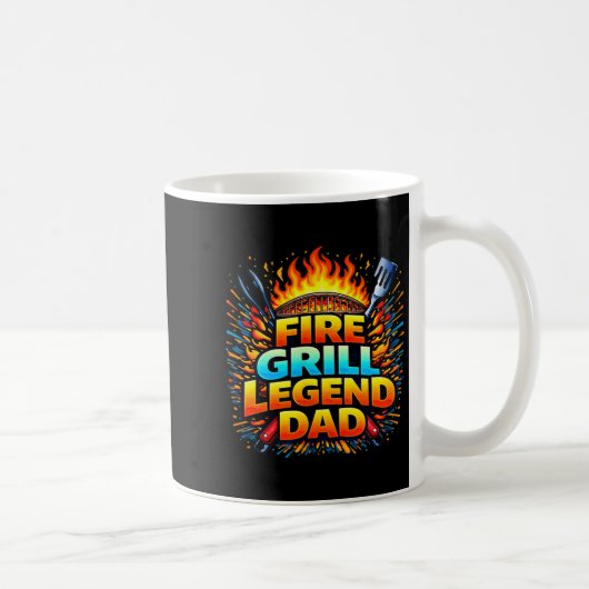 Feuer Grill Legende Dad Bbq Design Kaffeetasse (Rechts)