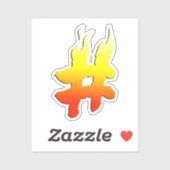 Feuer Hashtag Symbol Aufkleber (Blatt)