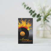 Feuer-heiße Flammen brennen Retro Felsen-alte Visitenkarte (Stehend Vorderseite)