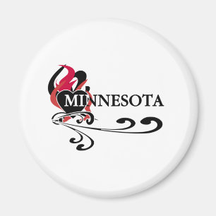 Feuer-Herz Minnesota Magnet