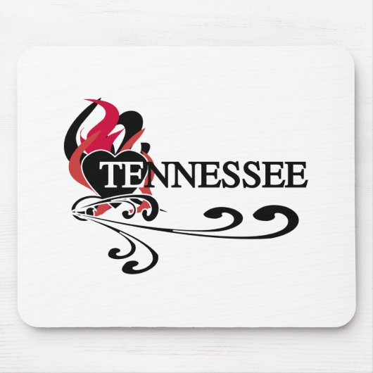 Feuer-Herz Tennessee Mousepad (Vorne)