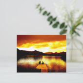 Feuer-Himmel auf dem Pier - Postkarte (Stehend Vorderseite)