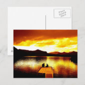 Feuer-Himmel auf dem Pier - Postkarte (Vorne/Hinten)