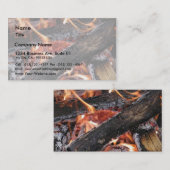 Feuer-hölzernes Flammen-Brennen Visitenkarte (Vorne/Hinten)