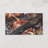 Feuer-hölzernes Flammen-Brennen Visitenkarte (Rückseite)
