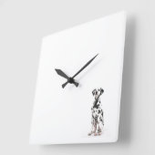 Feuer-HundeWanduhr Quadratische Wanduhr (Winkel)