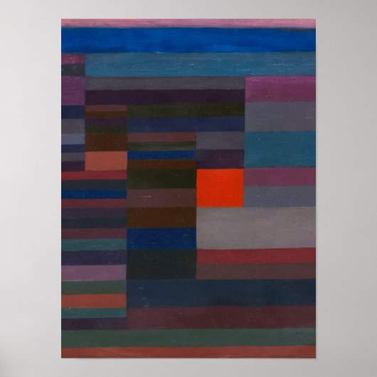 Feuer im Abend von Paul Klee Poster (Vorne)