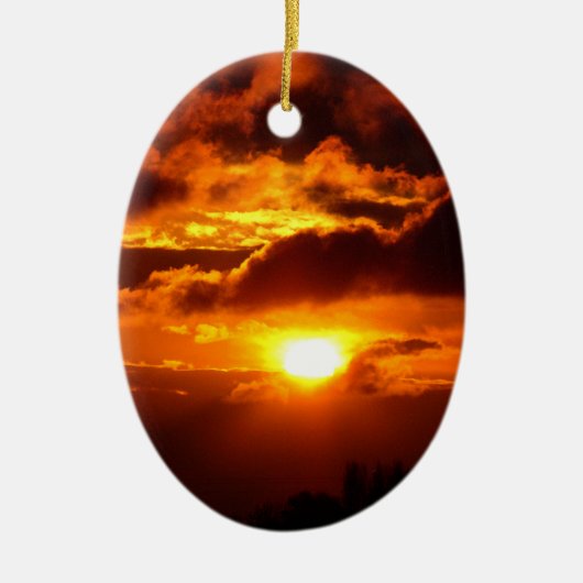 Feuer im Himmel Keramik Ornament (Vorne)