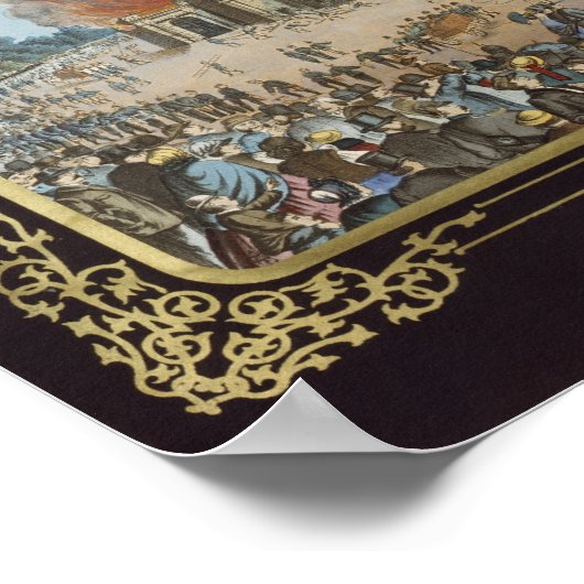 Feuer im Königlichen Theater in Dresden Poster (Ecke)