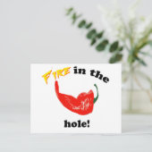 Feuer im Loch! Postkarte (Stehend Vorderseite)