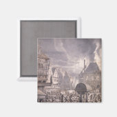 Feuer im Rathaus von Amsterdam Magnet (Vorderseite/Rückseite)