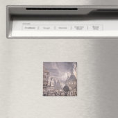 Feuer im Rathaus von Amsterdam Magnet (In Situ (Geschirrspüler))