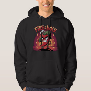 Feuer im rauen Hole-Chili Pepper Funny Pepper Hoodie