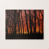 Feuer im Sonnenuntergang des Sky Forest Puzzle (Horizontal)