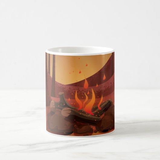 Feuer im Wald. Kaffeetasse (Mittel)