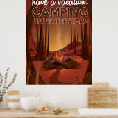 Feuer im Wald. Poster (Küche)