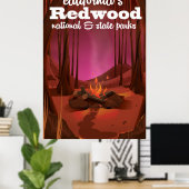 Feuer im Wald. Poster (Heimbüro)