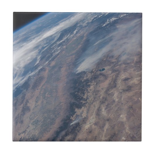 Feuer im Yosemite National Park & Stanislaus Fores Fliese (Vorderseite)