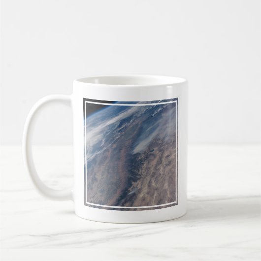 Feuer im Yosemite National Park & Stanislaus Fores Kaffeetasse (Links)