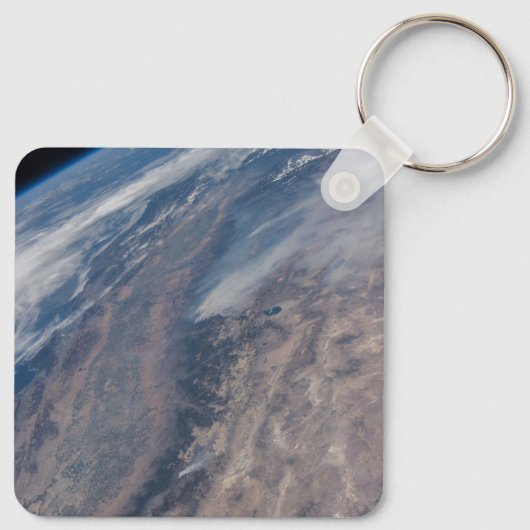 Feuer im Yosemite National Park & Stanislaus Fores Schlüsselanhänger (Rückseite)