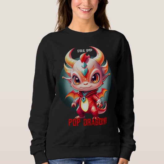 Feuer-Imbiss - Pop-Drache Sweatshirt (Vorderseite)