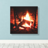 Feuer in der Leinwand des Feuerplatzes (Insitu (Holzboden))