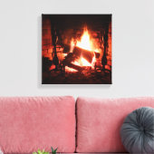 Feuer in der Leinwand des Feuerplatzes (Insitu (Wohnzimmer))