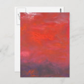 Feuer in der Lila und roten Abstrakten Landschaft Postkarte (Vorne/Hinten)