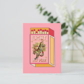 Feuer in der Matchbox Postkarte (Stehend Vorderseite)
