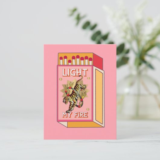 Feuer in der Matchbox Postkarte (Stehend Vorderseite)