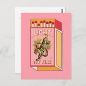 Feuer in der Matchbox Postkarte (Vorne/Hinten)