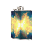 Feuer in der Raumflasche Flachmann (Links)