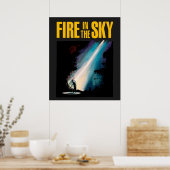 Feuer in der Sky Illustration Poster (Küche)