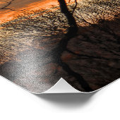 Feuer in der Wintermorgendlichen Himmel Fotodruck (Ecke)