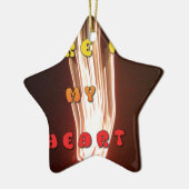 Feuer in meinem Herzen brillante Feuerwerk Hakuna Keramikornament (Links)