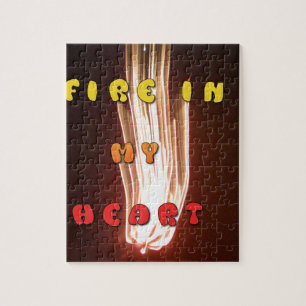 Feuer in meinem Herzen brillante Feuerwerke Hakuna Puzzle