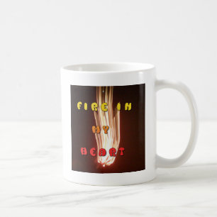 Feuer in meinem Herzen Kunstprint Kaffeetasse