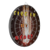 Feuer in meiner Herzkunstschrift Dartscheibe (Vorderseite Links)