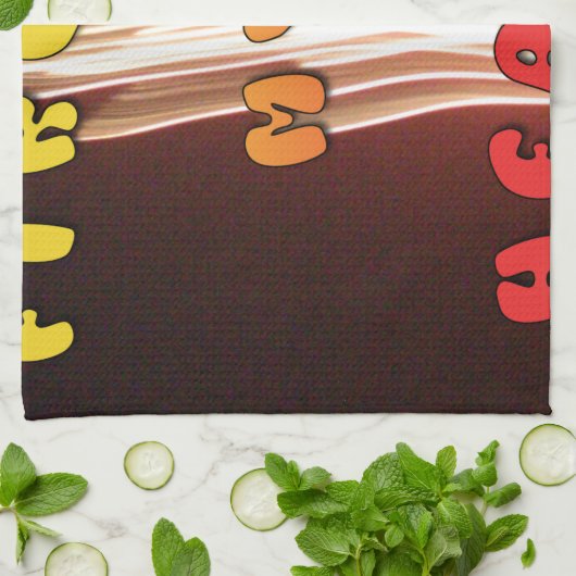 Feuer in meiner Herzkunstschrift Geschirrtuch (Gefaltet)