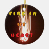 Feuer in meiner Herzkunstschrift Keramikornament (Vorne)