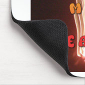 Feuer in meiner Herzkunstschrift Mousepad (Ecke)