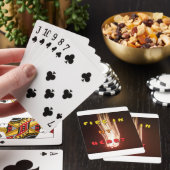 Feuer in meiner Herzkunstschrift Spielkarten (In Situ)
