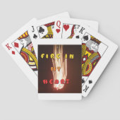 Feuer in meiner Herzkunstschrift Spielkarten (Rückseite)