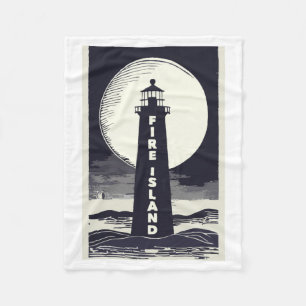 Feuer Insel Leuchtturm New York Mond Fleecedecke