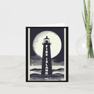 Feuer-Insel-Leuchtturm New York Mond Karte
