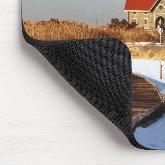 Feuer-Insel-Leuchtturm, New York Mousepad (Ecke)