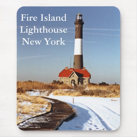 Feuer-Insel-Leuchtturm, New York Mousepad (Vorne)